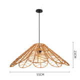 Load image into Gallery viewer, Flower Shaped Rattan Pendant Light Fixtures