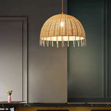 Load image into Gallery viewer, Modern Dome Hanging Lamp Rattan Pendant Lights
