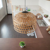 Load image into Gallery viewer, 2-Layer Cross Woven Bamboo Pendant Lighting