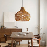 Load image into Gallery viewer, Retro Rattan Pendant Lights Woven Basket Shade