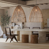 Load image into Gallery viewer, Farmhouse Boho Rattan Pendant Lights for Dining Room