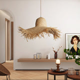 Load image into Gallery viewer, Coastal Style Handmade Straw Hanging Lamp