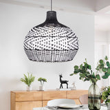 Load image into Gallery viewer, Black Rattan Pendant Ligh for Living Room