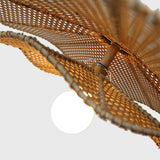Load image into Gallery viewer, Bohemian Rattan Woven Lotus Leaf Shape Pendant Lights