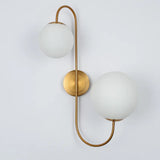 Load image into Gallery viewer, Modern Wall Lamp White Globe Glass Shade 2-Light