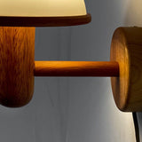 Load image into Gallery viewer, Vintage Wooden Wall Lamp Glass Shade