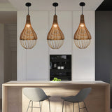 Load image into Gallery viewer, Bamboo Cage Pendant Lights Hollow Shade Retro Style