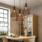 Load image into Gallery viewer, Bamboo Cage Pendant Lights Hollow Shade Retro Style