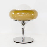 Load image into Gallery viewer, Modern Single Silver Desk Lamp Shaded Glass