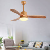 Load image into Gallery viewer, Contemporary Ceiling Fan Light Fixture Wooden LED Ceiling Lamp 42&#39;&#39;