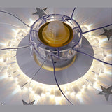 Load image into Gallery viewer, White Star Ceiling Fan Lamp Nordic Style