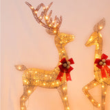 Load image into Gallery viewer, 3-Piece Lighted Christmas Deer Family Set Outdoor Yard Decoration