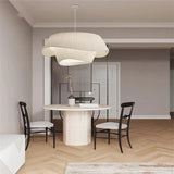 Load image into Gallery viewer, Milk White Chandelier Silk Satin Led Bedroom Decor Home Pendant Lights