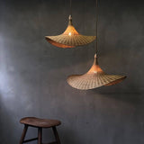 Load image into Gallery viewer, Handmade Bamboo Wicker Straw Hat Pendant Light Shade