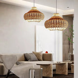 Load image into Gallery viewer, Hand-Woven Rattan Pendant Lampshade Wicker Chandelier