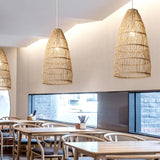 Load image into Gallery viewer, Natural Rattan Single Bell Pendant Lights