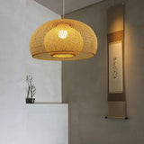 Load image into Gallery viewer, Bamboo Drum Hanging Ceiling Lights Woven Chandelier Lamp Shades