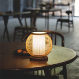 Load image into Gallery viewer, Bamboo Weaving Globe 1-Light Table Lamp