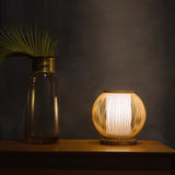 Load image into Gallery viewer, Bamboo Weaving Globe 1-Light Table Lamp