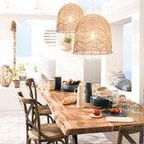 Load image into Gallery viewer, Handmade Basket Rattan Pendant Light Shades For Living Room