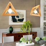 Load image into Gallery viewer, Wooden Geometric Shade Dining Room Hanging Lamp