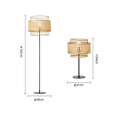 Load image into Gallery viewer, Hand-Woven Rattan Floor Lamps &amp; Table Lamp Vintage Design
